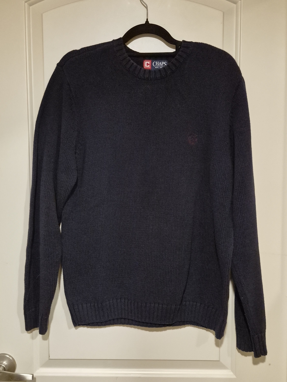 Chaps Navy Crewneck Sweater Size M